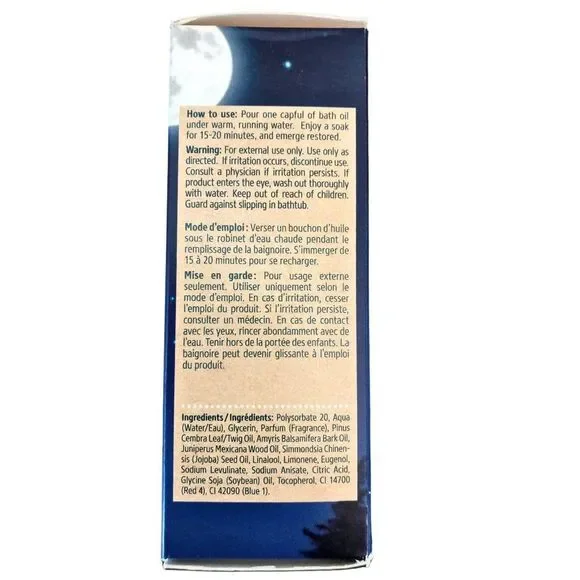"Swiss Stone Pine & Balsam Torchwood Herbal Bath Oils"
